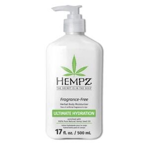 Hempz Fragrance-Free Herbal Moisturizer 17oz, New